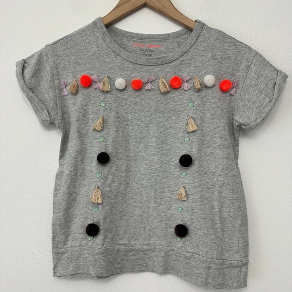 Little Mayhem for J. Crew Tassel Tee Size 12 - Picture 2 of 6
